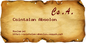 Csintalan Absolon névjegykártya